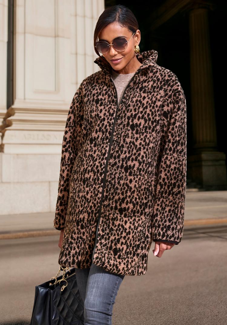 Lascana Lascana Fleecejacke Fleecejacke Damen - leo-braun - 1 | SportScheck