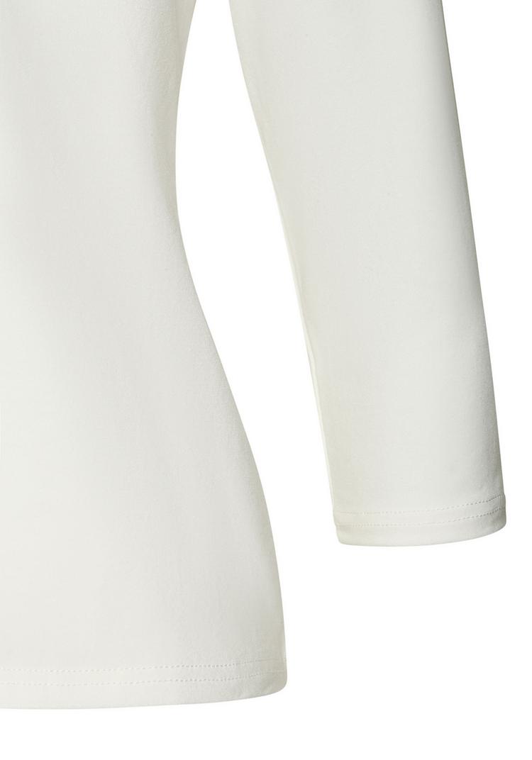 Lascana Lascana 3/4-Arm-Shirt Longshirt Damen - creme - schwarz - 0 | SportScheck