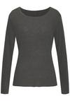 Lascana Langarmshirt Langarmshirt Damen - anthrazit