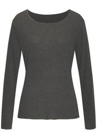 Lascana Langarmshirt Langarmshirt Damen - anthrazit