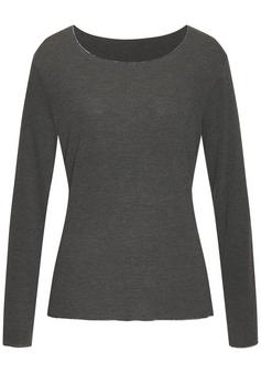 Lascana Langarmshirt Langarmshirt Damen anthrazit