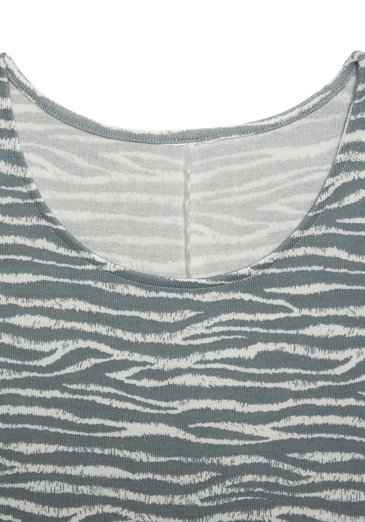 Lascana Lascana 3/4-Arm-Shirt Longshirt Damen - graublau - 0 | SportScheck