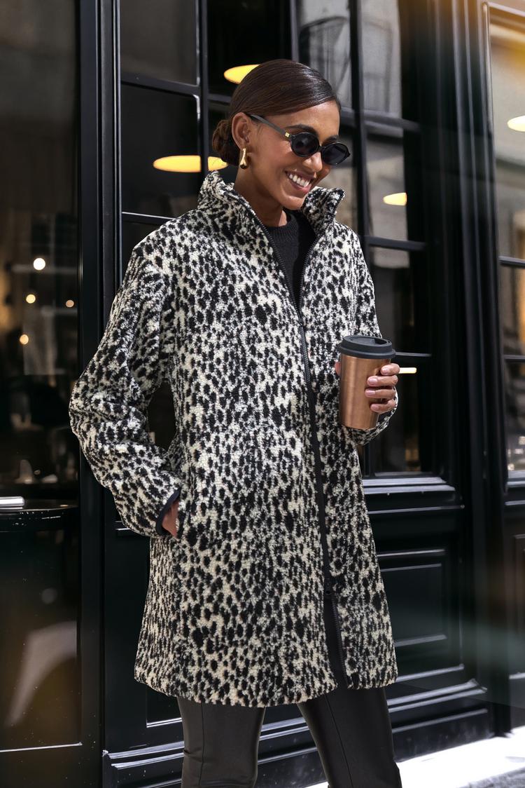 Lascana Lascana Fleecejacke Fleecejacke Damen - leo-beige - 2 | SportScheck