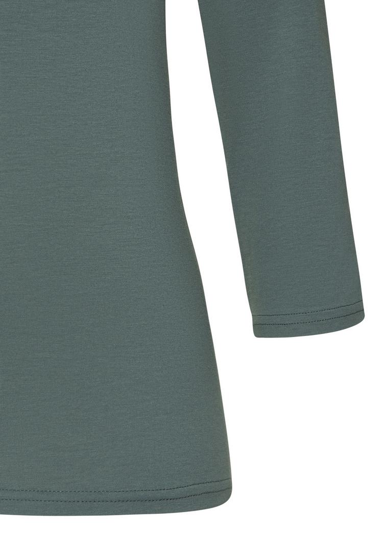 Lascana Lascana 3/4-Arm-Shirt Longshirt Damen - eukalyptus - schwarz - 0 | SportScheck