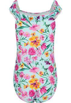 Rückansicht von ZigZag Tropical Badeanzug Kinder Print 3702 Blue