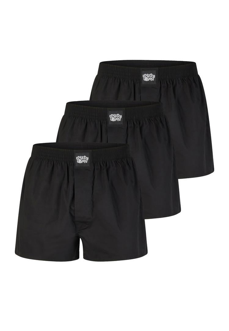 Lousy Livin Lousy Livin 3Pack Boxershorts Plain 3 Pack Unterhose Herren - Black - 0 | SportScheck