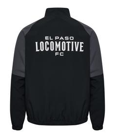 Rückansicht von hummel Loose Track Sw El Paso Jacke Sweatjacke schwarz