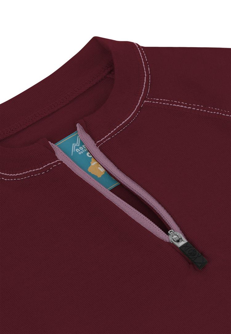 normani Outdoor Sports normani Outdoor Sports Nyapari Funktionssweatshirt Kinder - Bordeaux - 0 | SportScheck