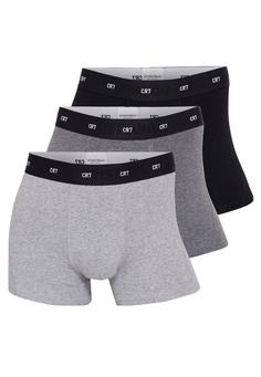 CR7 Cristiano Ronaldo CR7 Bamboo, Trunk 3-pack FSC Wäscheset Herren Black, Light Grey, Dark Grey