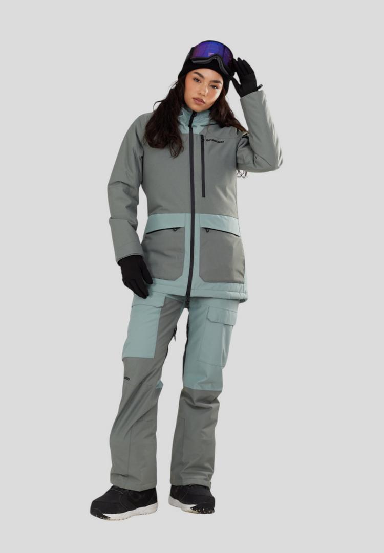 FUNDANGO FUNDANGO Poplar ECO Winterjacke Damen - Khaki - 3 | SportScheck