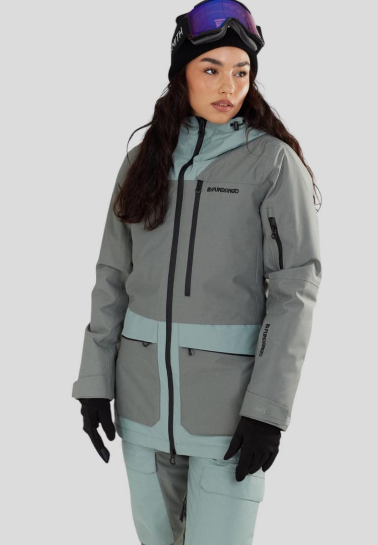 FUNDANGO FUNDANGO Poplar ECO Winterjacke Damen - Khaki - 4 | SportScheck