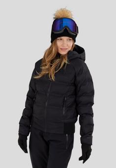 Rückansicht von FUNDANGO Zina Padded Winterjacke Damen schwarz