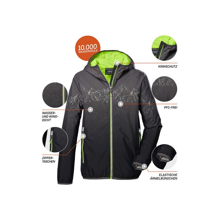 KILLTEC KILLTEC KOS 277 Funktionsjacke Kinder - Anthrazit - 4 | SportScheck