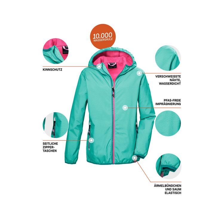 KILLTEC KILLTEC KOS 138 Softshelljacke M&auml;dchen - Hellblau354 - 8 | SportScheck