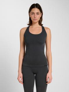 Rückansicht von hummel HMLCLEA SEAMLESS TOP Funktionsshirt Damen EBONY