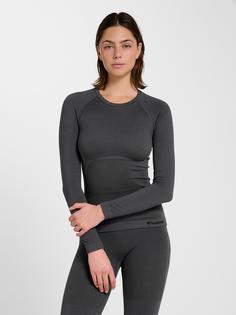Rückansicht von hummel hmlCLEA SEAMLESS TIGHT T-SHIRT L/S Funktionsshirt Damen EBONY