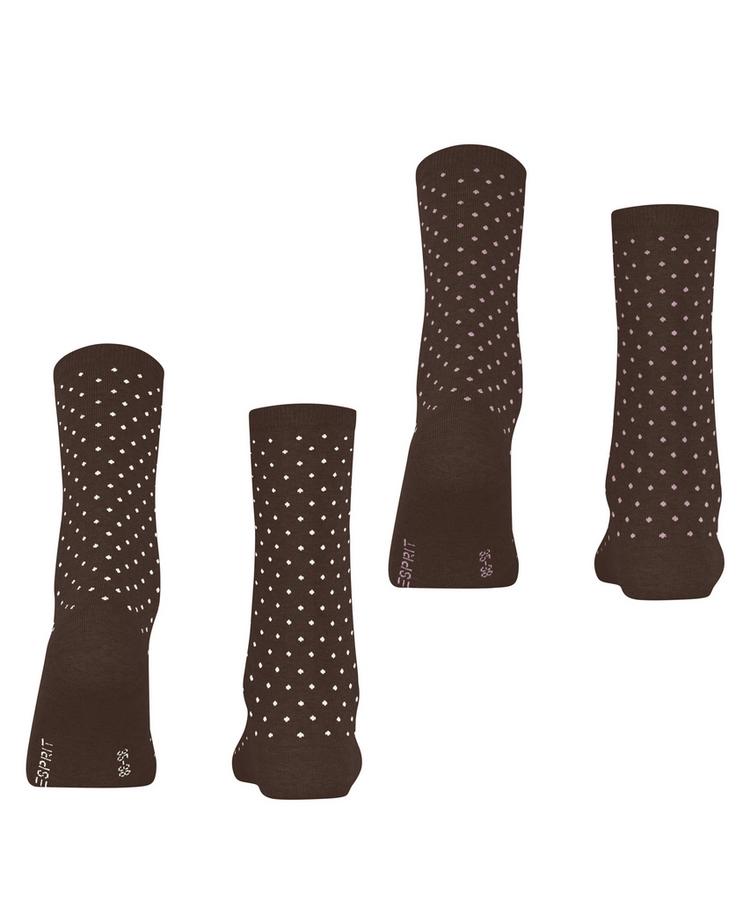 ESPRIT ESPRIT Fine Dot  2-Pack Socken Damen - chocolate (5272) - 0 | SportScheck