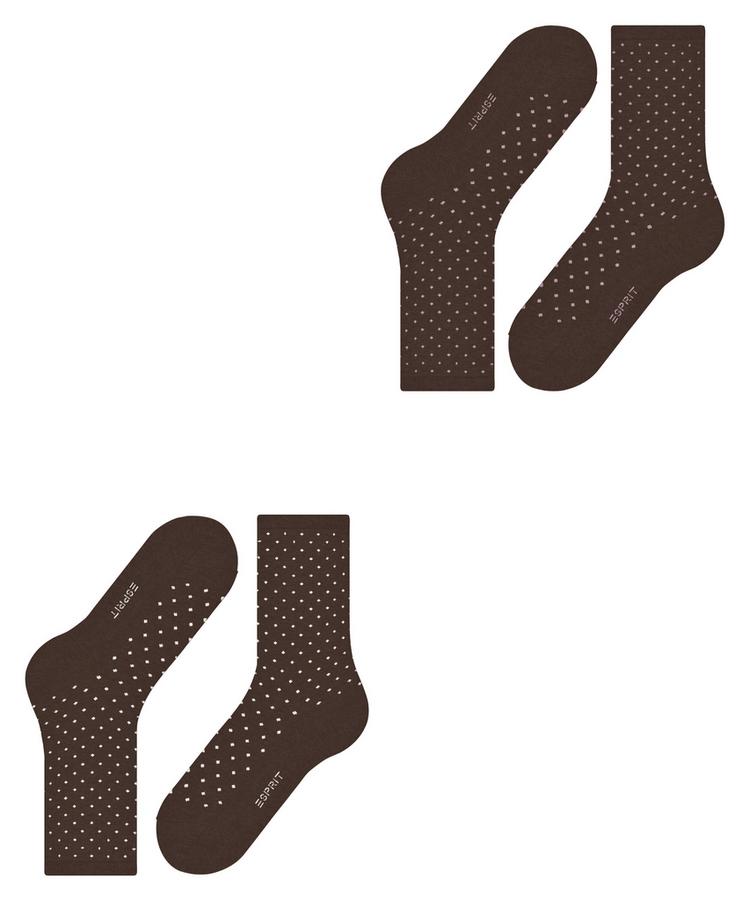 ESPRIT ESPRIT Fine Dot  2-Pack Socken Damen - chocolate (5272) - 2 | SportScheck