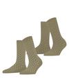 ESPRIT Fine Dot  2-Pack Socken Damen - seagrass (7551)