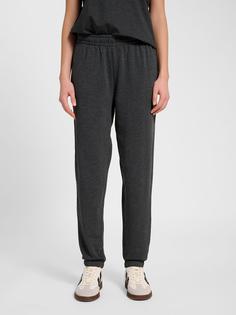 Rückansicht von hummel hmlPULSE W SWEAT PANTS Trainingshose Damen DARK GREY MELANGE