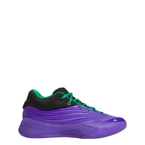 Rückansicht von adidas Dame X Schuhe Basketballschuhe Purple Rush / Core Black / Court Green