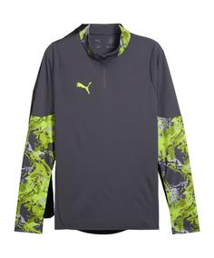 PUMA individualCUP 1/4 Zip Sweatshirt Funktionssweatshirt Herren grau