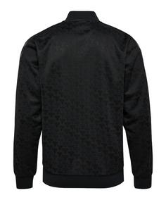 Rückansicht von hummel Archive Regular Poly Aop Jacke Sweatjacke schwarz