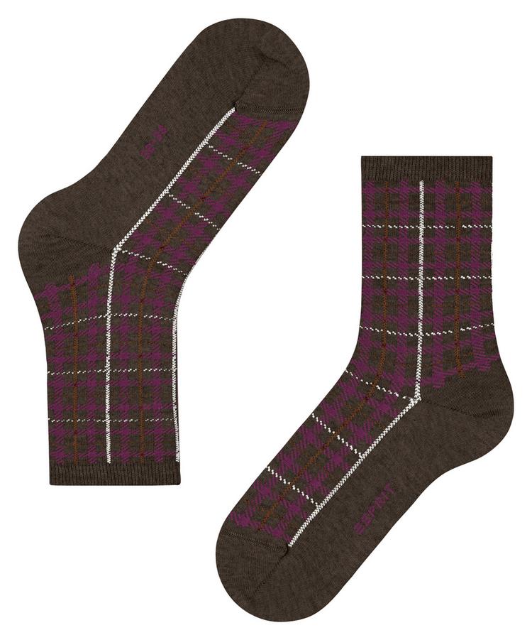 ESPRIT ESPRIT Check SO Socken Damen - teak melange (5456) - 2 | SportScheck