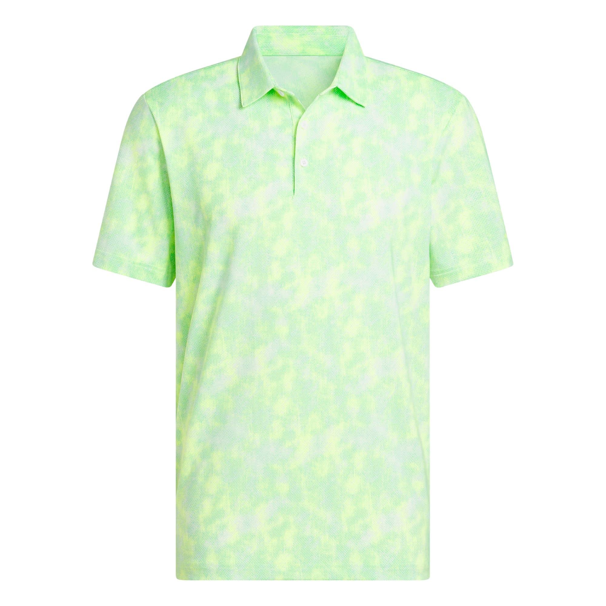 adidas Ultimate365 Textured Poloshirt mit Print Funktionsshirt Herren - White / Lime Burst