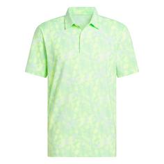 adidas Ultimate365 Textured Poloshirt mit Print Funktionsshirt Herren White / Lime Burst
