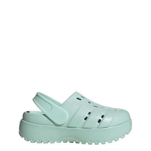 Rückansicht von adidas Adilette Plateau-Clog Badelatschen Damen Halo Mint / Halo Mint / Halo Mint