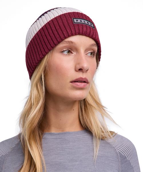 Rückansicht von Falke Ski Beanie unisex Laufmütze merlot (8117)