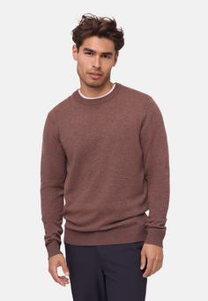 Rückansicht von DANISH ENDURANCE Premium Knit Pullover Rundhalspullover Herren brown