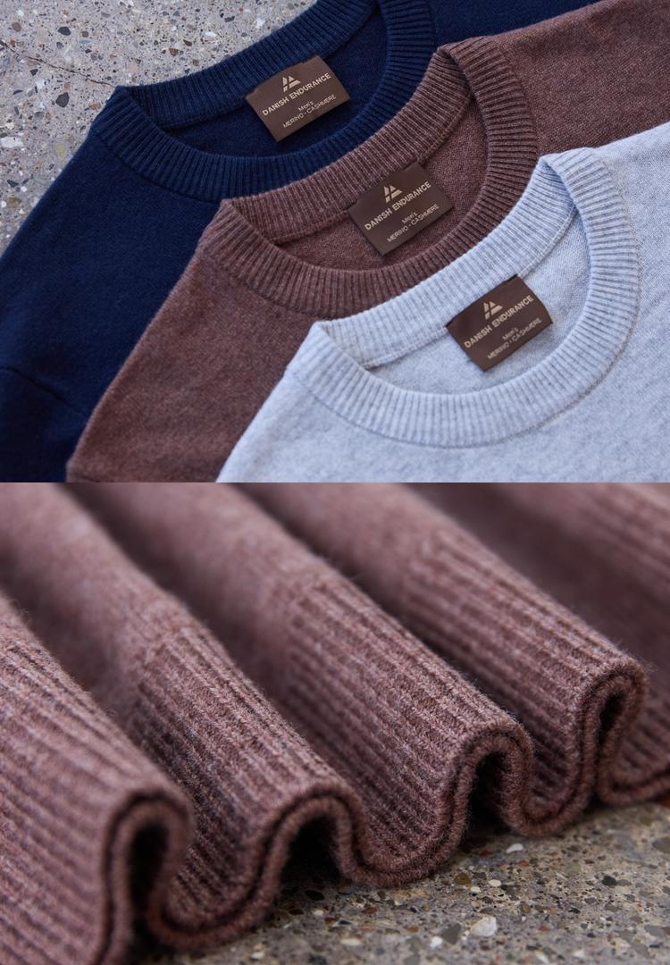 DANISH ENDURANCE DANISH ENDURANCE Premium Knit Pullover Rundhalspullover Herren - brown - 0 | SportScheck