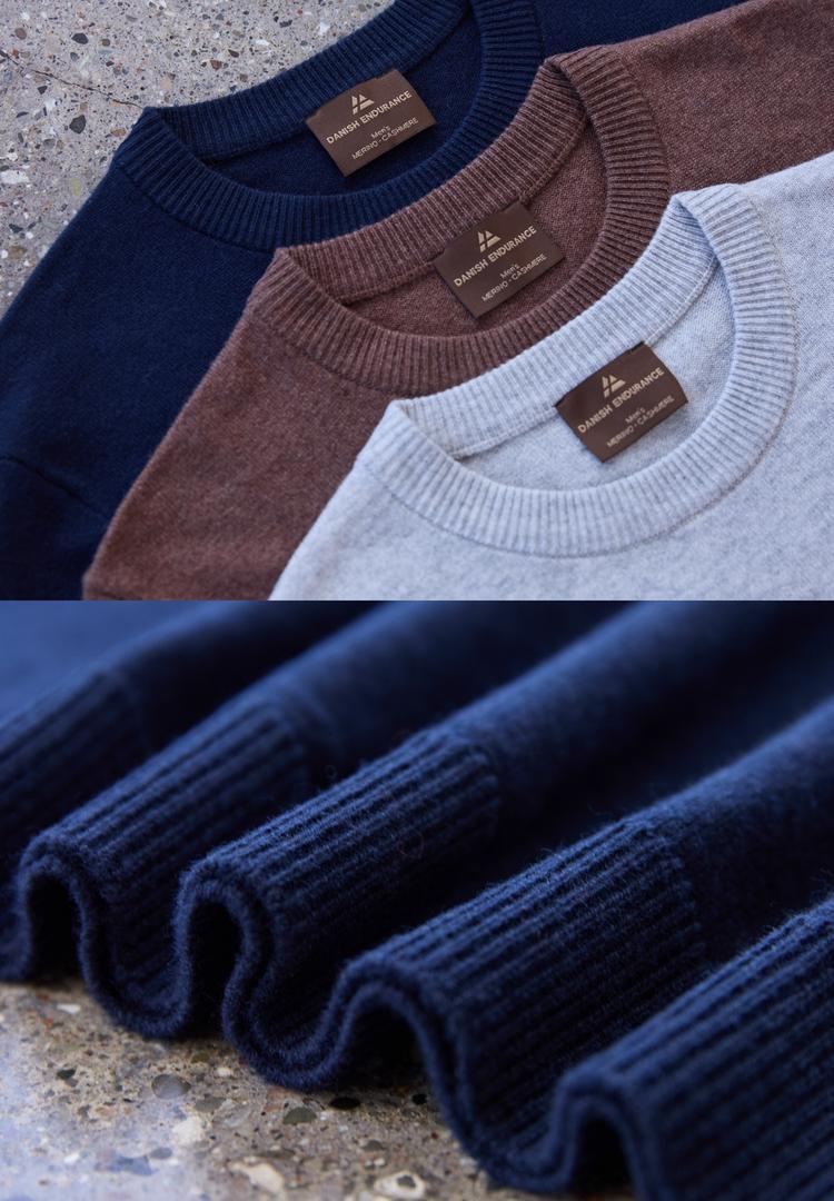 DANISH ENDURANCE DANISH ENDURANCE Premium Knit Pullover Rundhalspullover Herren - navy - 0 | SportScheck