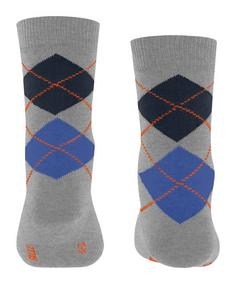 Rückansicht von Falke Classic Argyle SO Freizeitsocken Kinder light greymel. (3390)