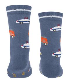 Rückansicht von Falke Police and Fire Cars Freizeitsocken Kinder light jeans (6662)