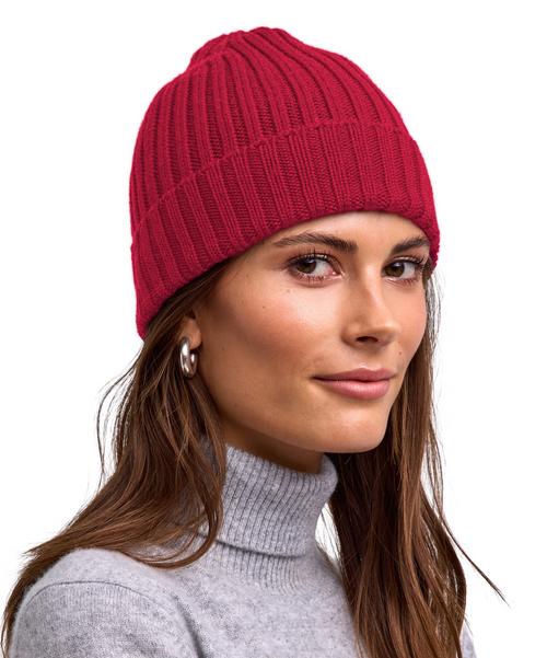 Rückansicht von Falke Merino X-Fine Ribbed Beanie Beanie magenta (8046)