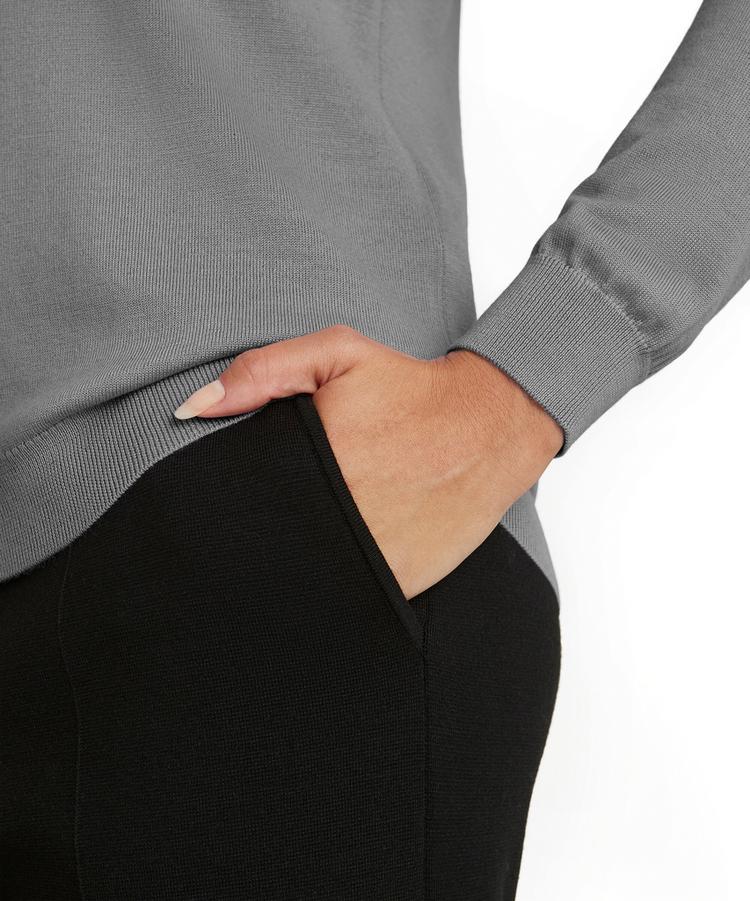 Falke Falke Crew Neck New Merino Strickpullover Damen - light grey (3400) - 1 | SportScheck