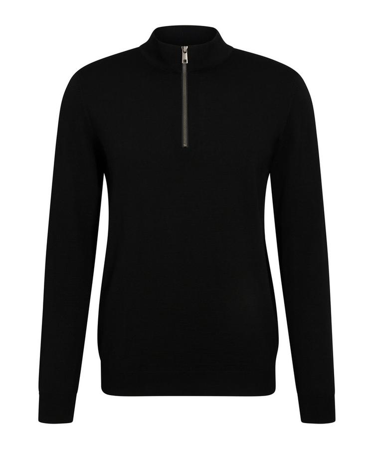 Falke Falke Merino X-Fine Half-Zip Strickpullover Herren - black (3000) - 0 | SportScheck