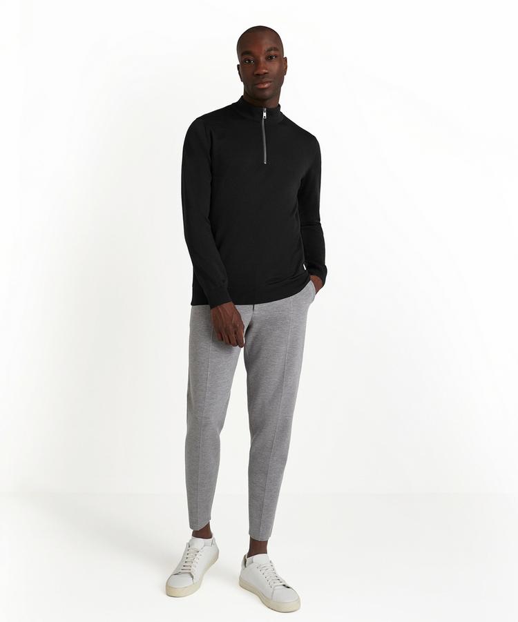 Falke Falke Merino X-Fine Half-Zip Strickpullover Herren - black (3000) - 1 | SportScheck