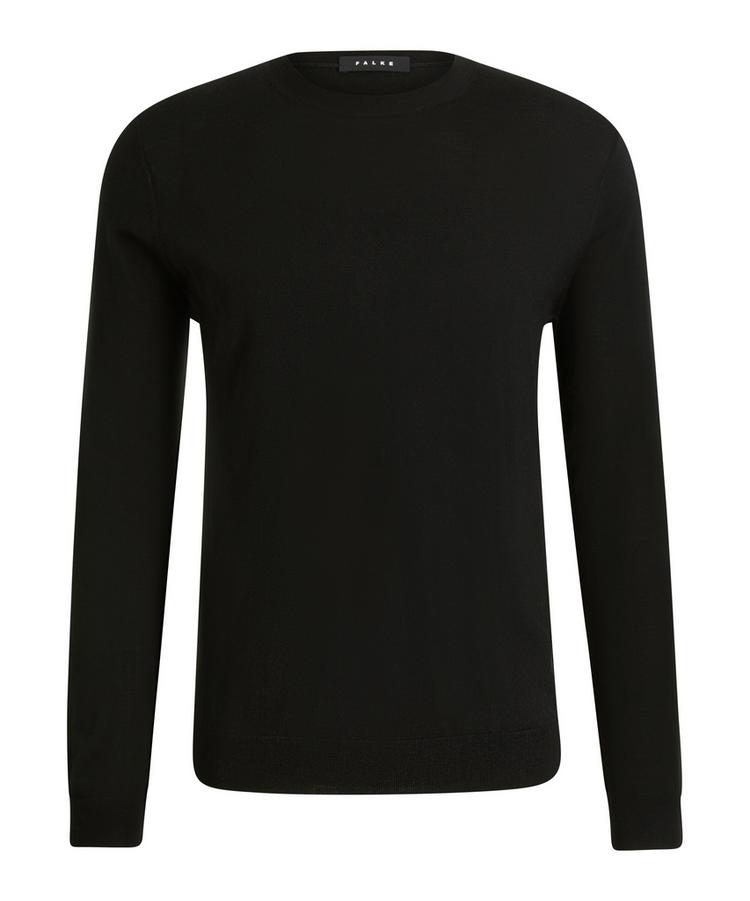 Falke Falke Merino Ultrafine Crew Neck Strickpullover Herren - black (3000) - 0 | SportScheck