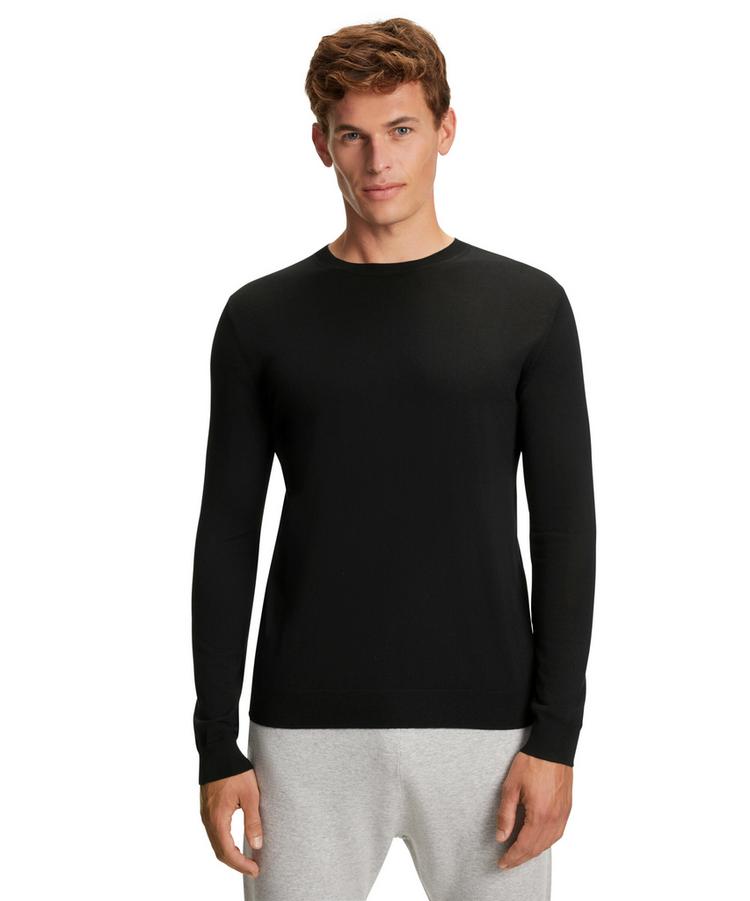 Falke Falke Merino Ultrafine Crew Neck Strickpullover Herren - black (3000) - 0 | SportScheck