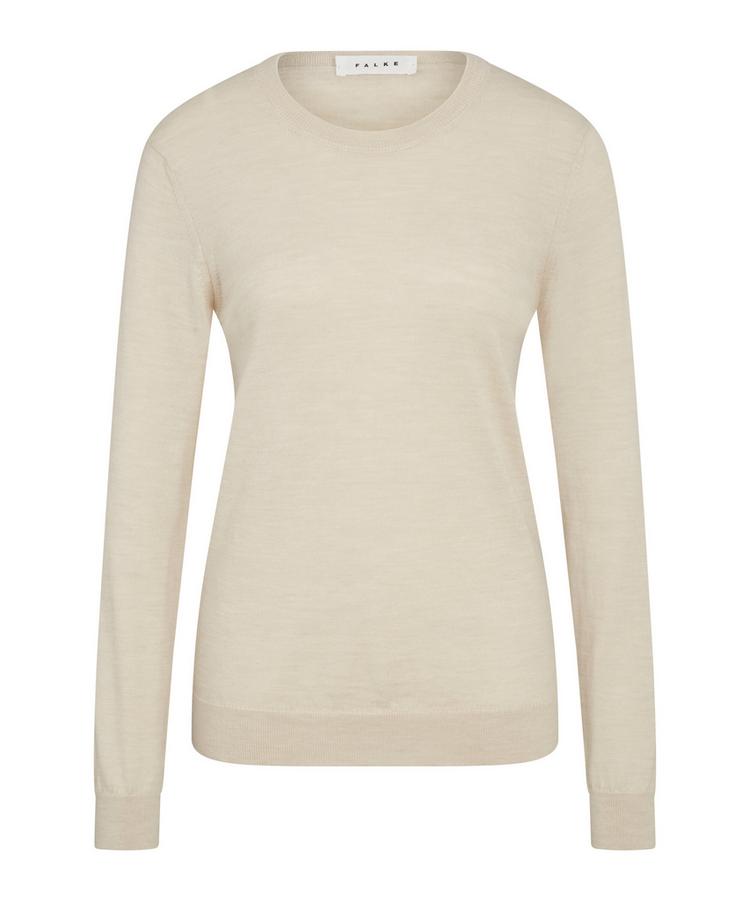 Falke Falke Crew Neck New Merino Strickpullover Damen - beige mel. (4043) - 0 | SportScheck