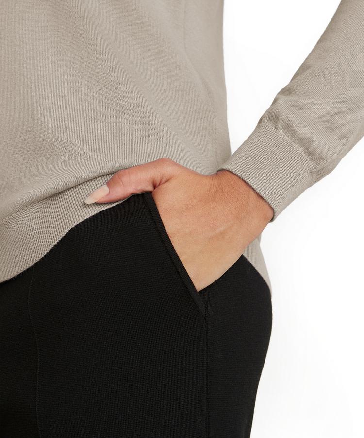 Falke Falke Crew Neck New Merino Strickpullover Damen - beige mel. (4043) - 3 | SportScheck