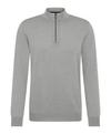Falke Merino X-Fine Half-Zip Strickpullover Herren - light grey (3400)