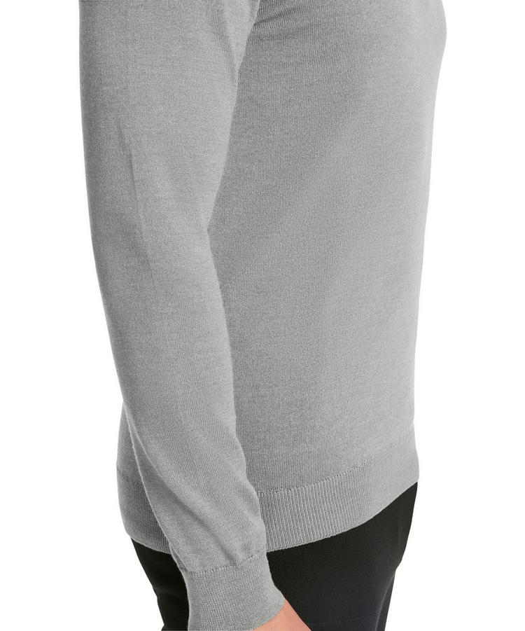 Falke Falke Merino X-Fine Half-Zip Strickpullover Herren - light grey (3400) - 3 | SportScheck