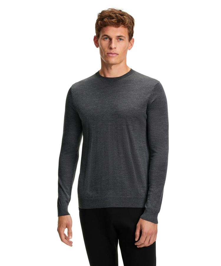 Falke Falke Merino Ultrafine Crew Neck Strickpullover Herren - dark grey (3970) - 0 | SportScheck