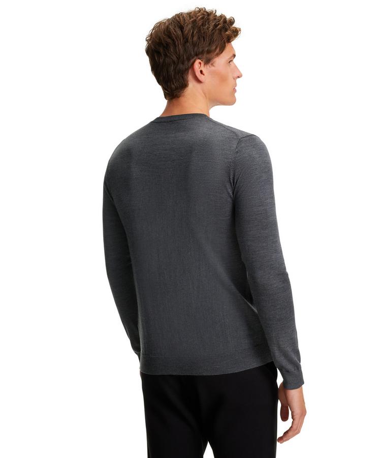 Falke Falke Merino Ultrafine Crew Neck Strickpullover Herren - dark grey (3970) - 0 | SportScheck