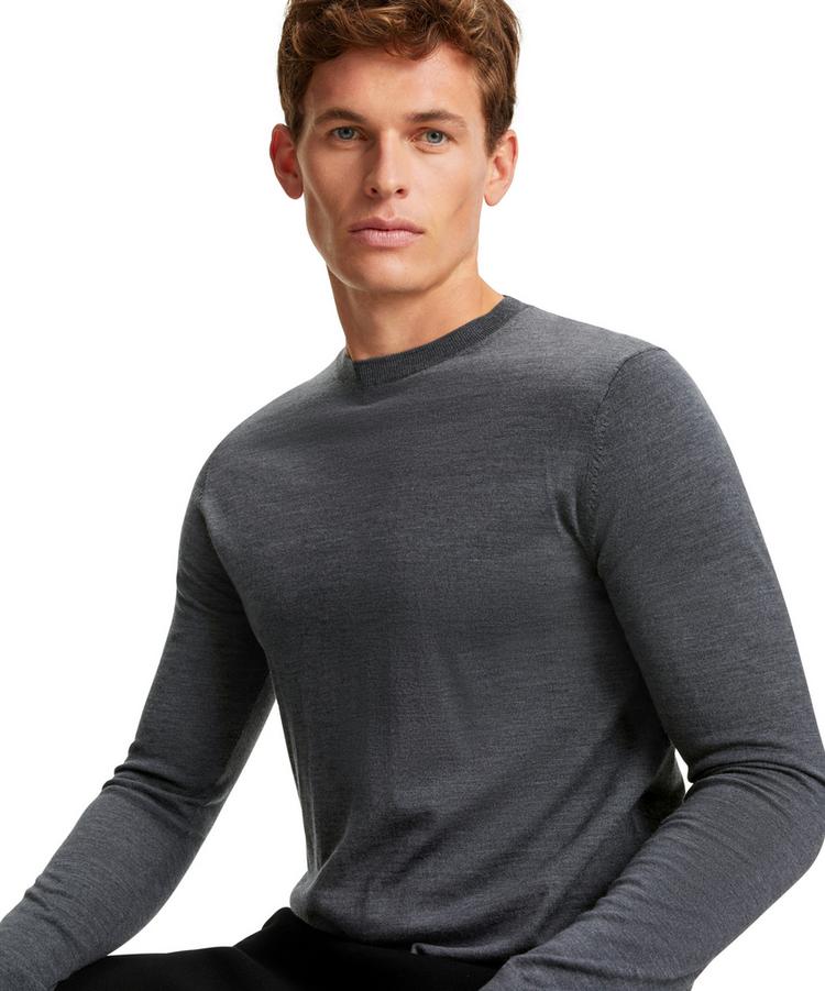 Falke Falke Merino Ultrafine Crew Neck Strickpullover Herren - dark grey (3970) - 1 | SportScheck